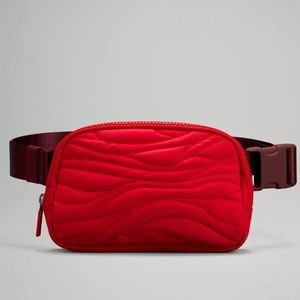 HOSTPICK ❤️ Lulu Team Canada 22 Red/Merlot Quilted Everywhere Belt Bag